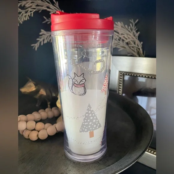 NEW Starbucks Acrylic Winter Fox 12oz Acrylic Tumbler 2016 - Picture 4 of 7